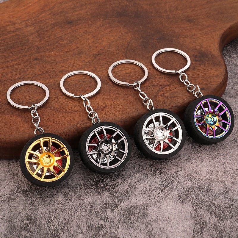 Car Caliper Brake Disc Wheel Hub Keychain