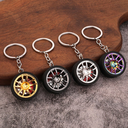 Car Caliper Brake Disc Wheel Hub Keychain