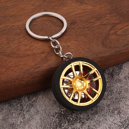 Car Caliper Brake Disc Wheel Hub Keychain