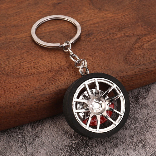 Car Caliper Brake Disc Wheel Hub Keychain
